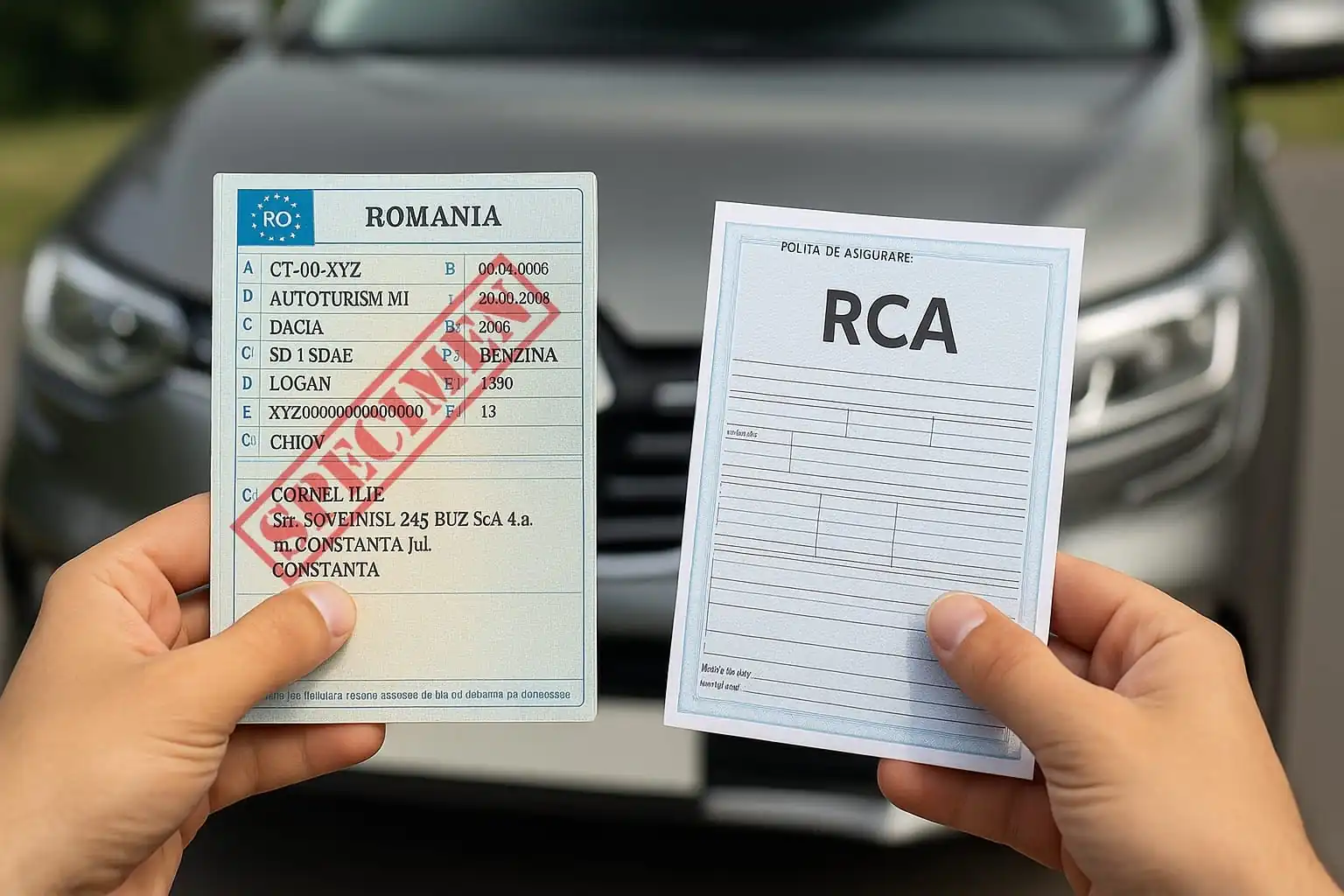 certificatul de inmatriculare si asigurarea RCA